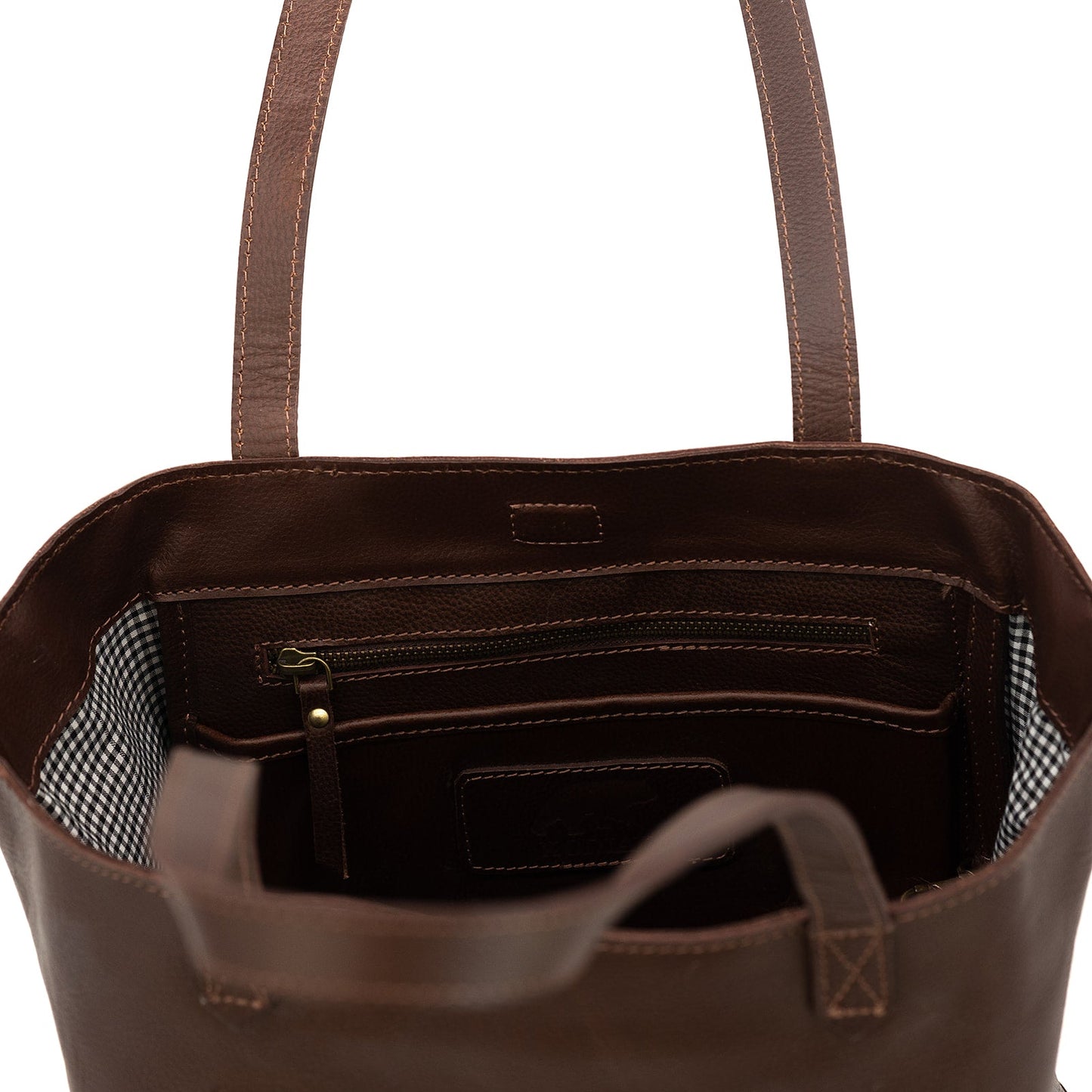 Juneau Leather Tote w/ Pocket
