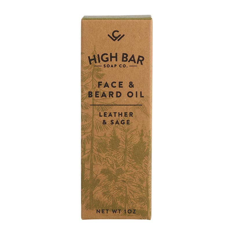 Cole Wheeler - High Bar Soap Co. Face + Beard Oil - Leather & Sage