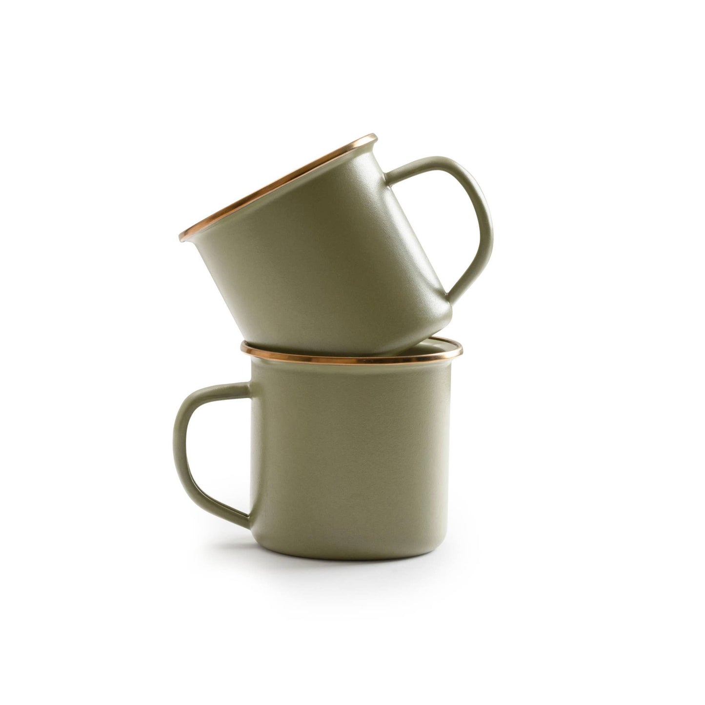 Barebones - Enamel 2-Tone Mug Set - Perfect for Coffee & Tea Cups