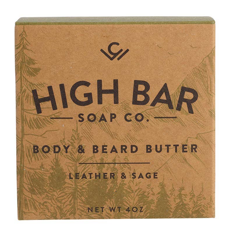 Cole Wheeler - High Bar Soap Co. Beard Butter - Leather & Sage