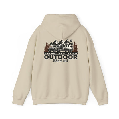 Overland Outdoor Hoodie - "Nacho Overland" Adventure Van Camping Pullover