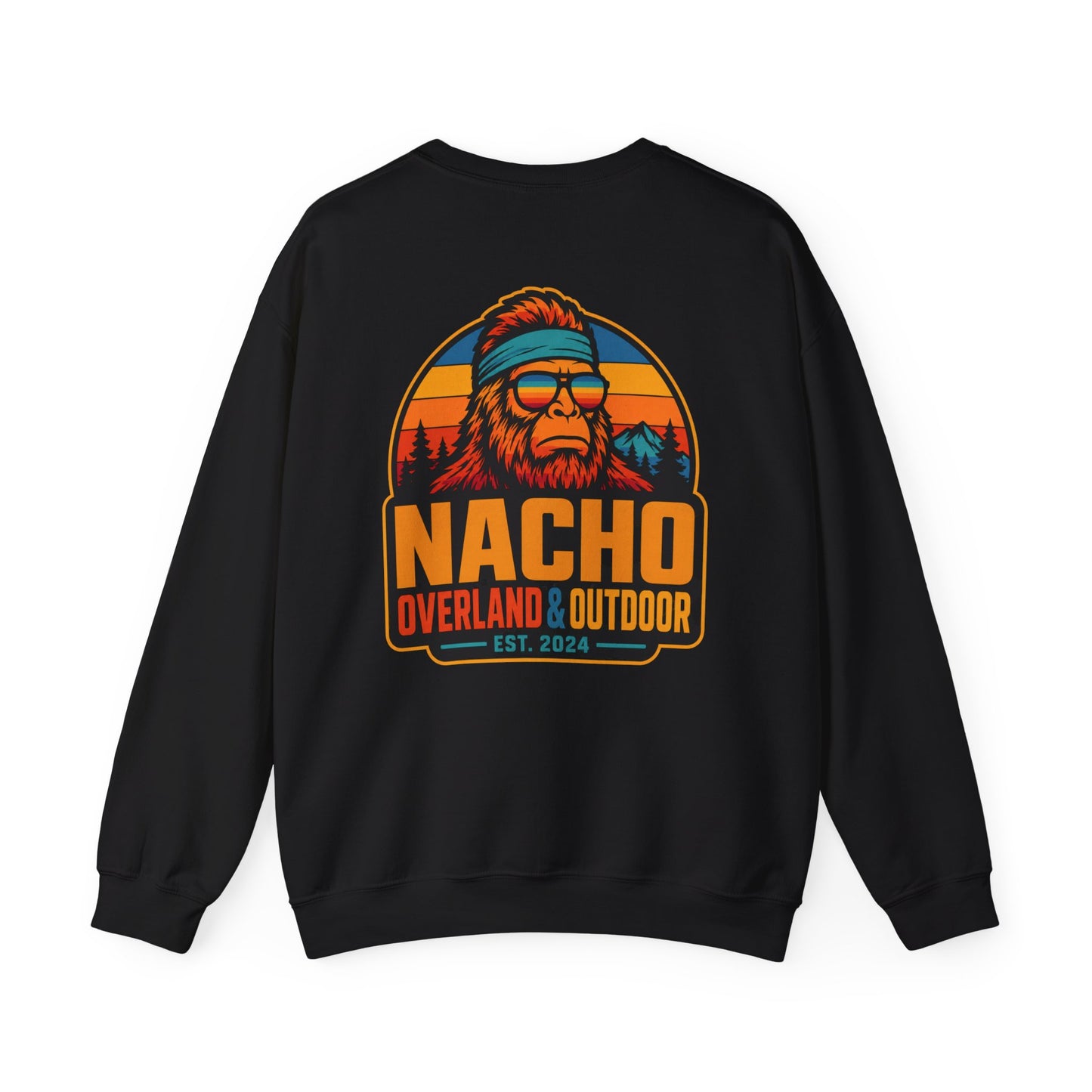 Outdoor Crewneck Sweatshirt — "NACHO Overland & Outdoor" Graphic