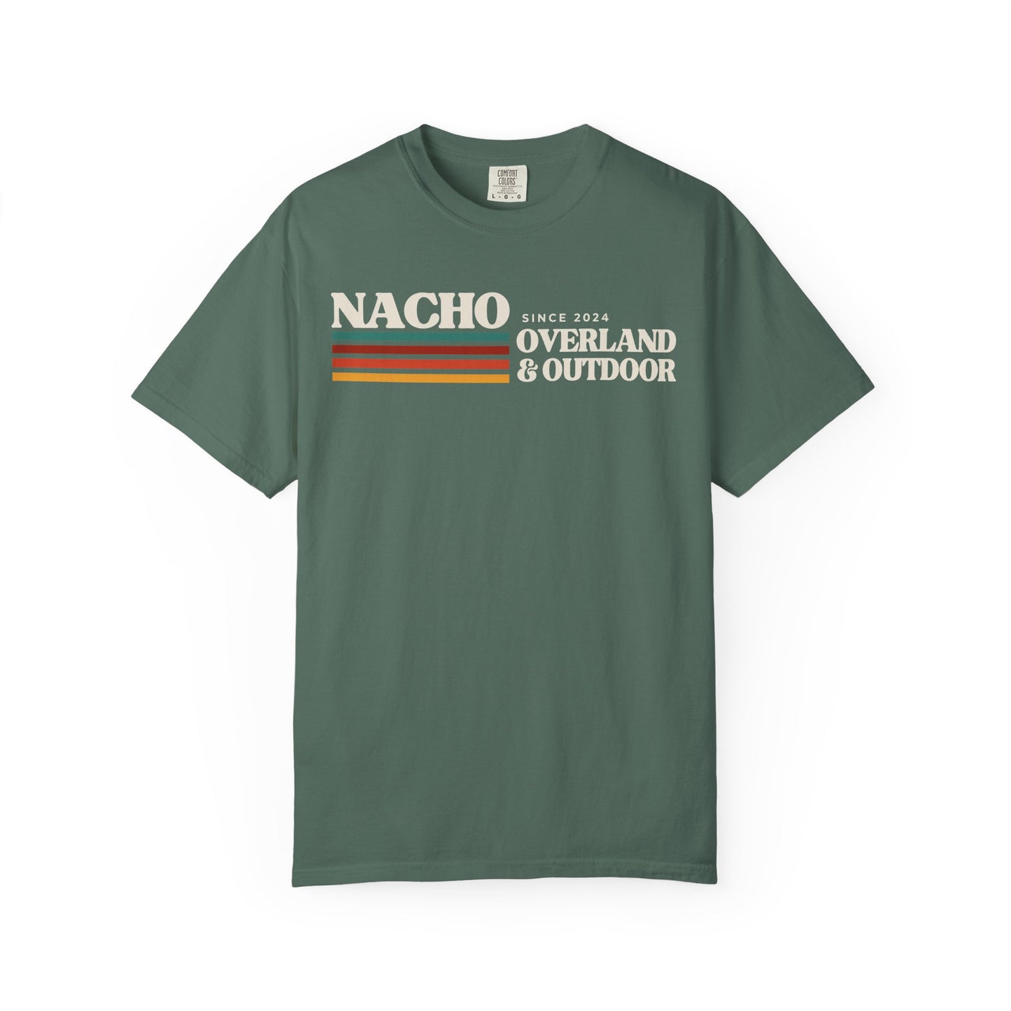 Retro Nacho Overland & Outdoor Graphic T-Shirt — Retro Stripes Adventure Tee