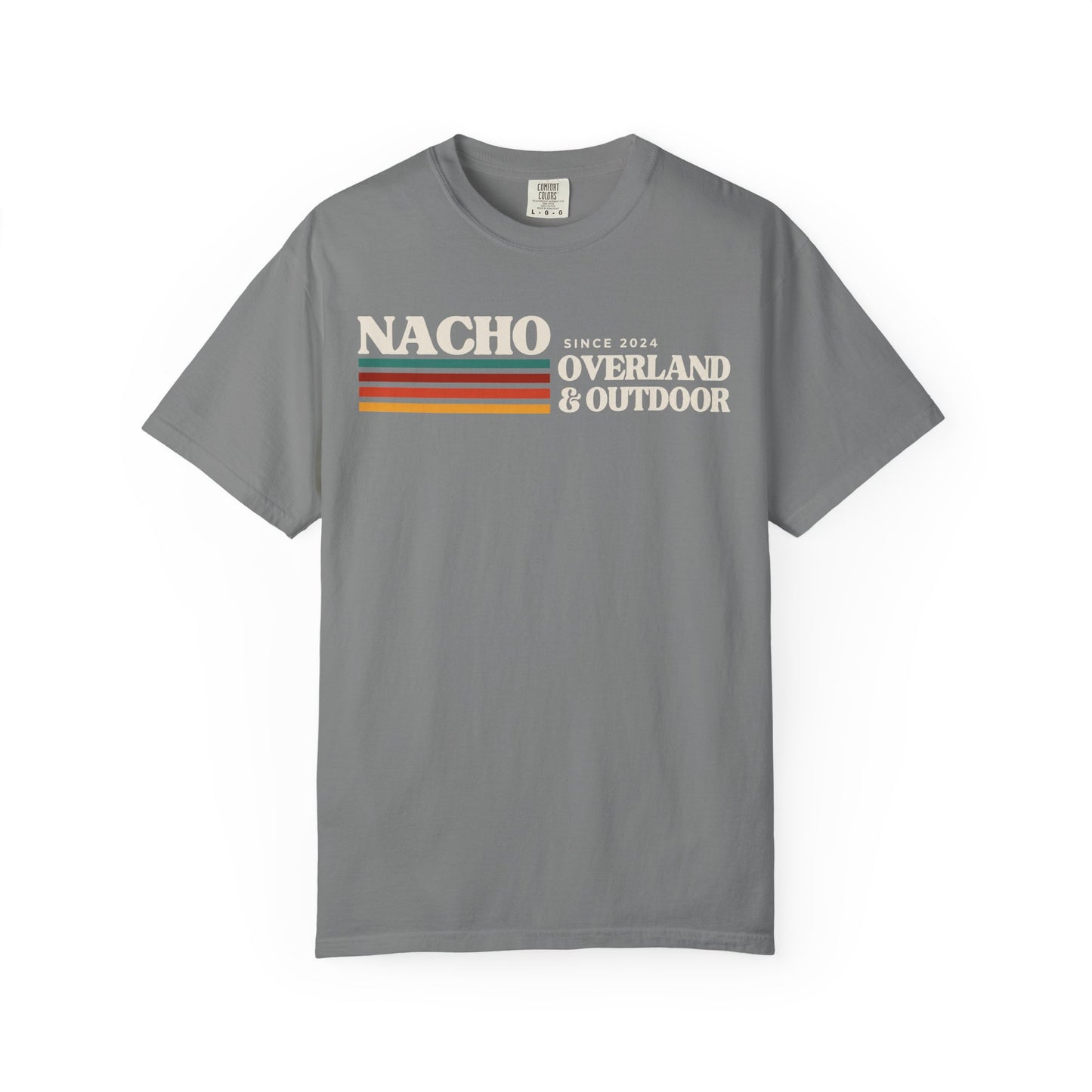 Retro Nacho Overland & Outdoor Graphic T-Shirt — Retro Stripes Adventure Tee