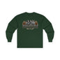 Outdoor Adventure Long Sleeve Tee — "Nacho Overland" Cabin & Mountains