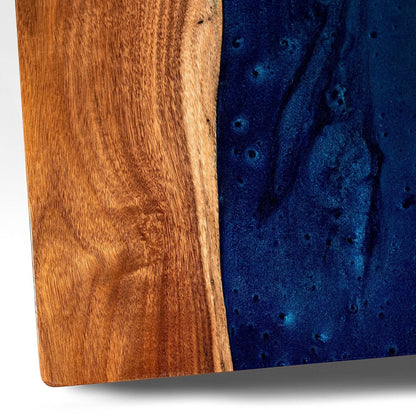 2ft x 4ft Resin & Wood Classic Cornhole Set | Live Edge River Collection