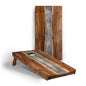 2ft x 4ft Resin & Wood Classic Cornhole Set | Live Edge River Collection