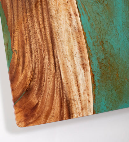 2ft x 4ft Resin & Wood Classic Cornhole Set | Live Edge River Collection