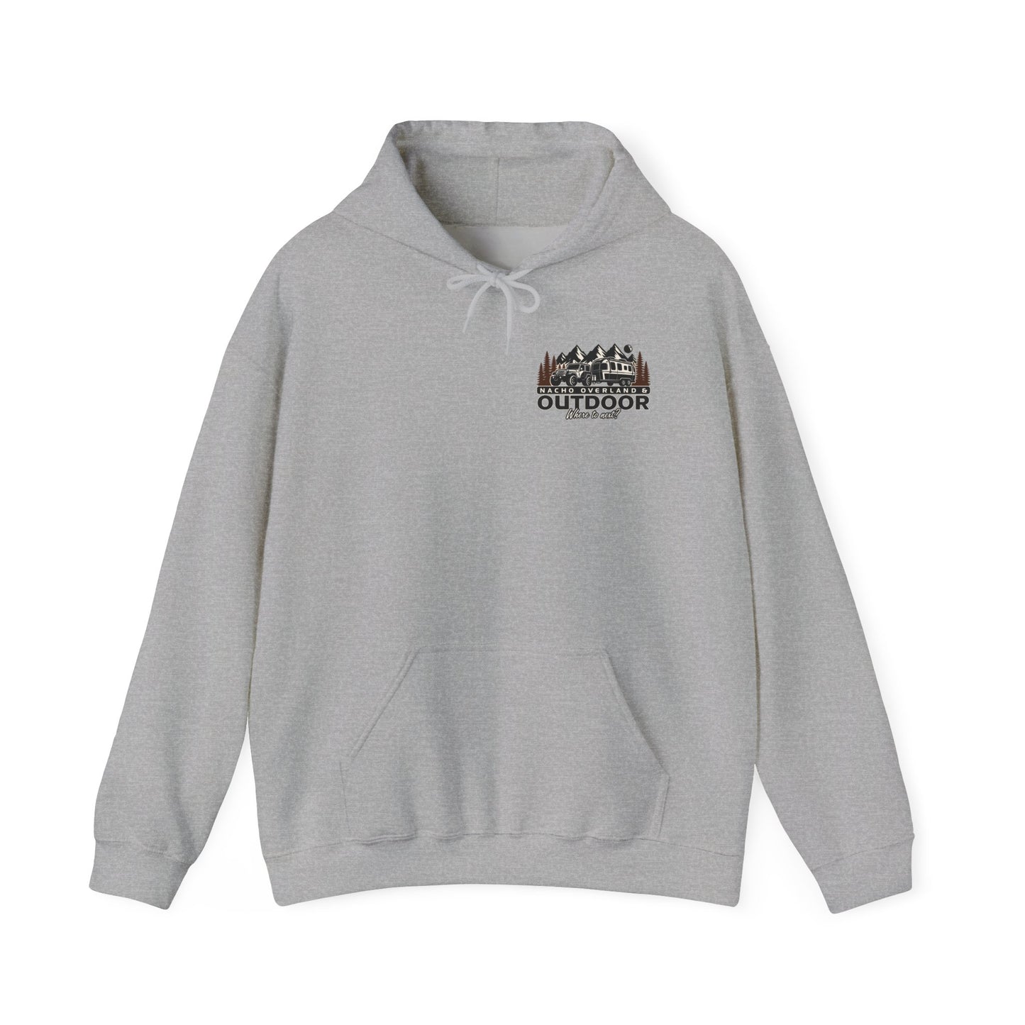 Overland Outdoor Hoodie - "Nacho Overland" Adventure Van Camping Pullover