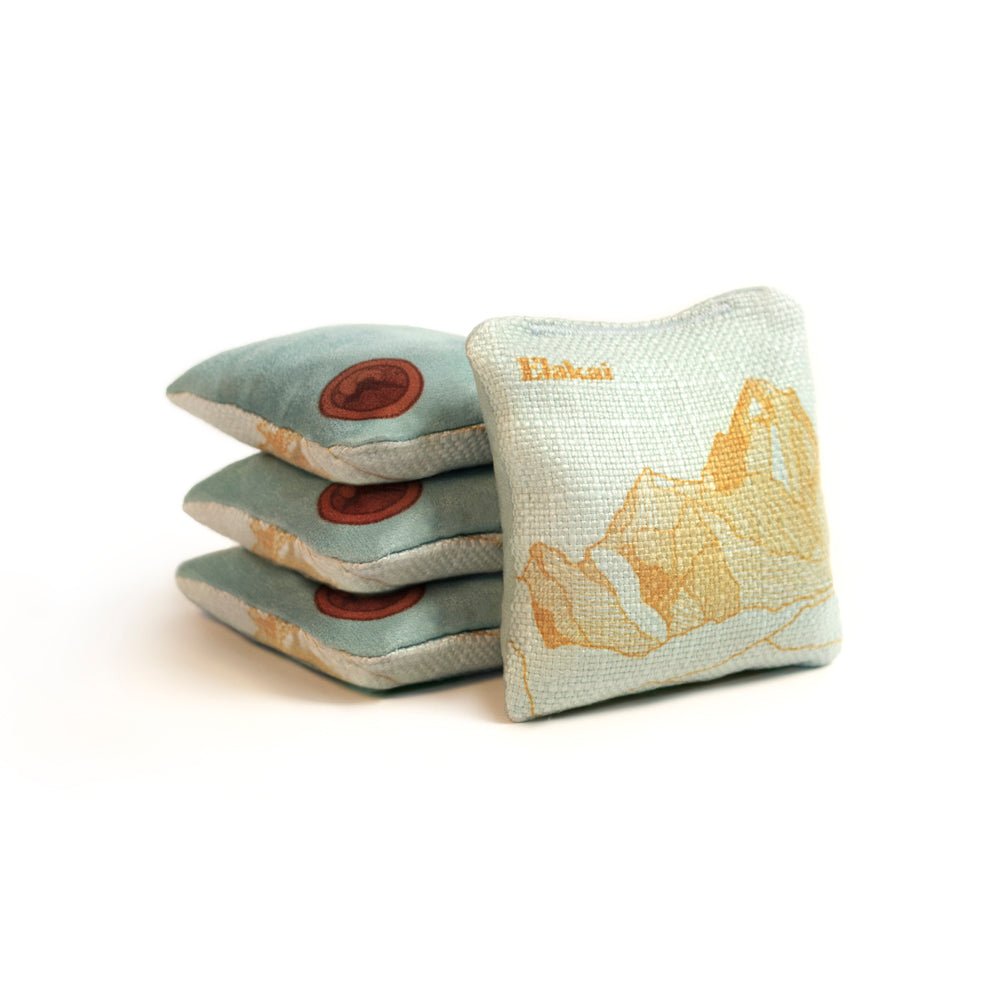 4-in Travel Dual-Sided Cornhole Bags | Mt. Elakai Design Collection