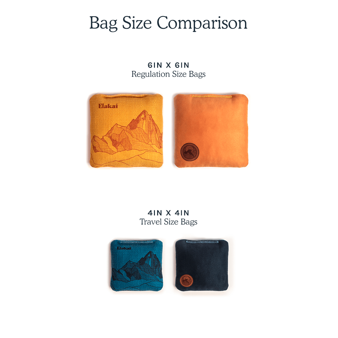 4-in Travel Dual-Sided Cornhole Bags | Mt. Elakai Design Collection