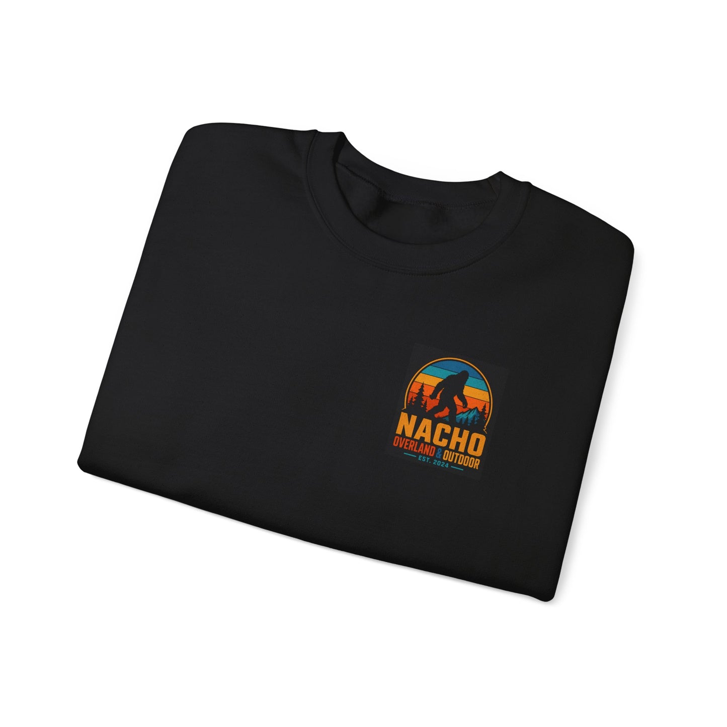 Outdoor Crewneck Sweatshirt — "NACHO Overland & Outdoor" Graphic