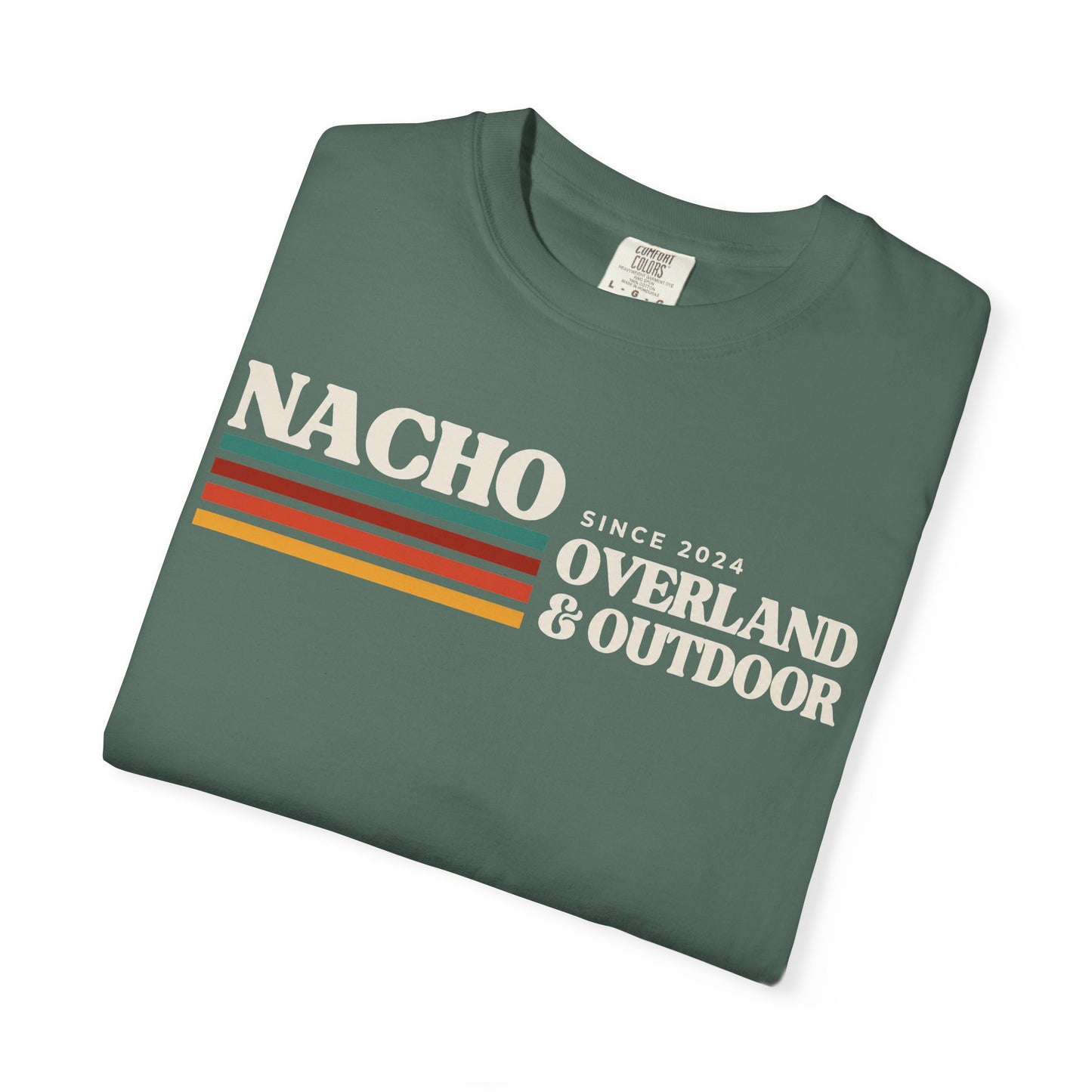 Retro Nacho Overland & Outdoor Graphic T-Shirt — Retro Stripes Adventure Tee