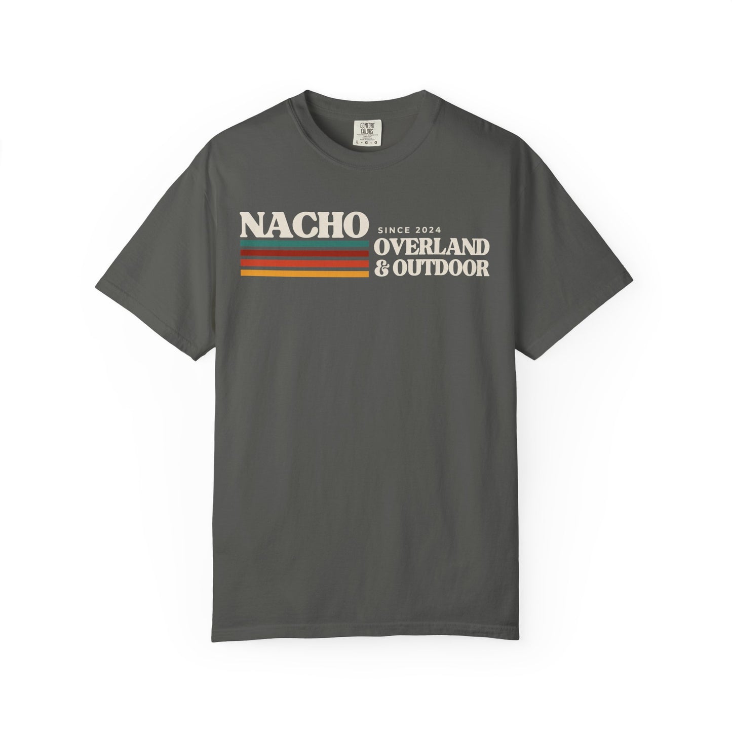 Retro Nacho Overland & Outdoor Graphic T-Shirt — Retro Stripes Adventure Tee