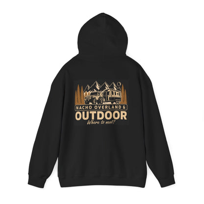 Outdoor Van Life Hoodie — "Nacho Overland & Outdoor" Adventure Pullover