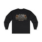 Outdoor Adventure Long Sleeve Tee — "Nacho Overland" Cabin & Mountains