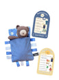 Bear in bedtime sleeping bag with bedtime and morning checklist