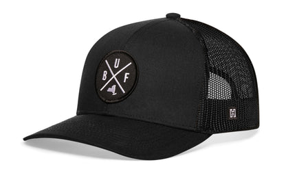 Buffalo Trucker Hat  |  Black BUF X Snapback