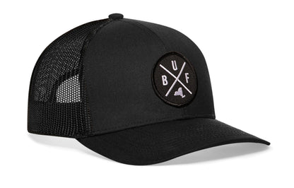 Buffalo Trucker Hat  |  Black BUF X Snapback