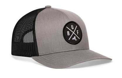 Buffalo Trucker Hat  |  Gray-Black BUF X Snapback