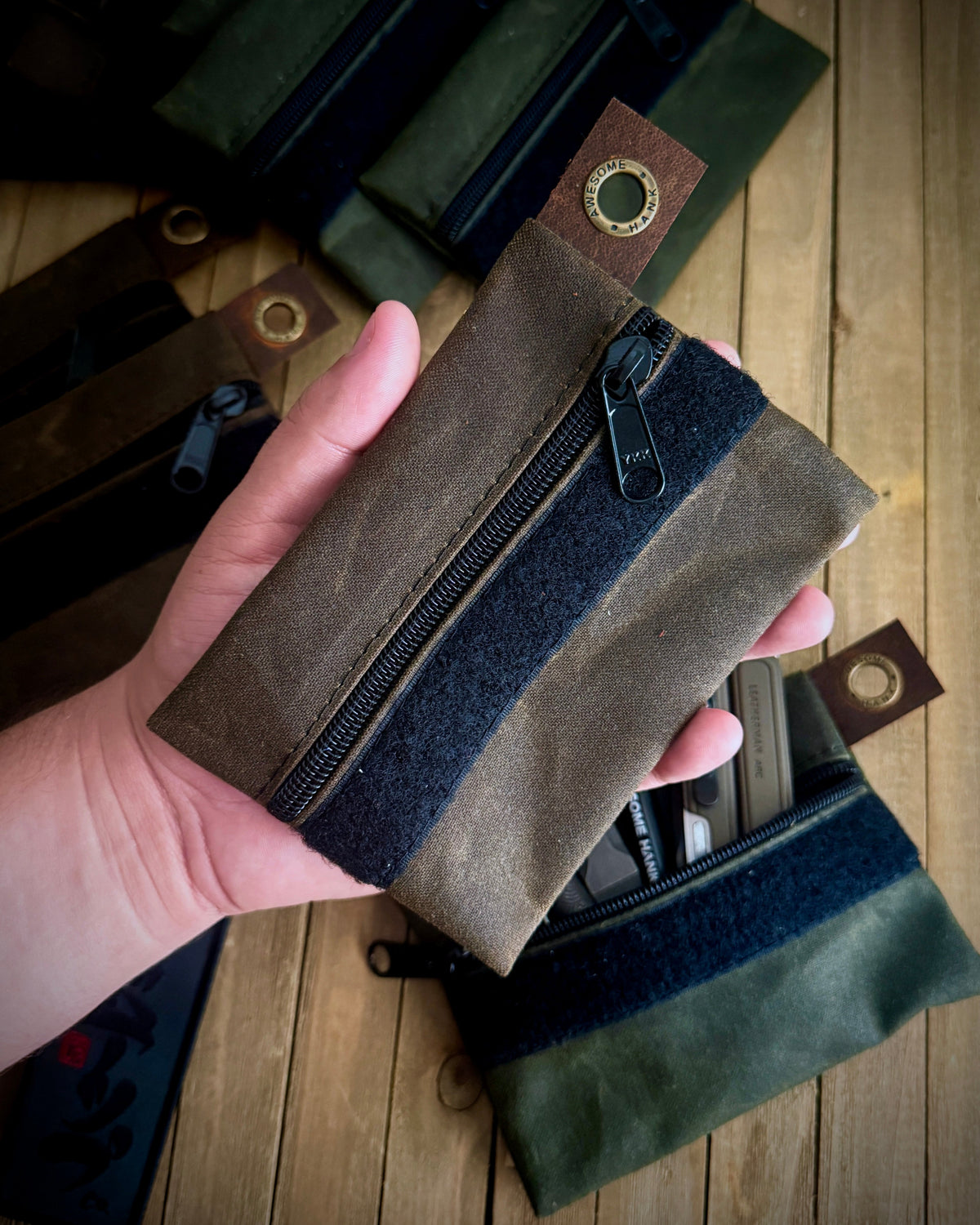 ALPINE WAXED CANVAS FLAT-LAY POUCH - SMALL (MULTIPLE COLORS)