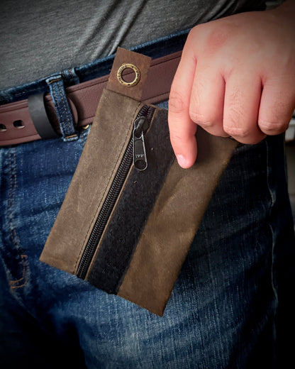ALPINE WAXED CANVAS FLAT-LAY POUCH - SMALL (MULTIPLE COLORS)