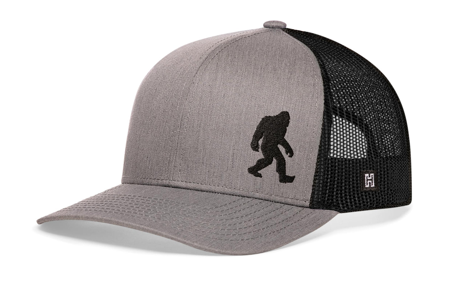 Bigfoot Trucker Hat  |  Black Sasquatch Snapback