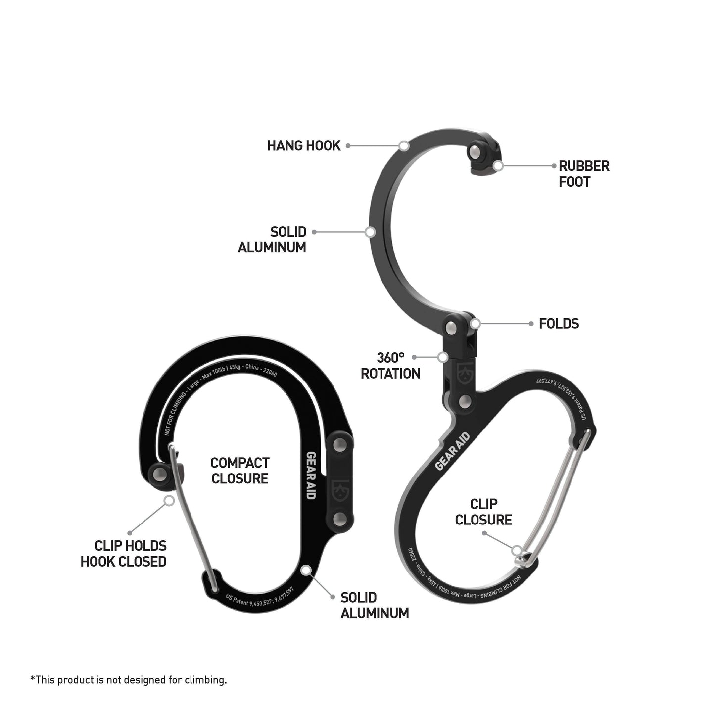 Heroclip Large: Stealth Black