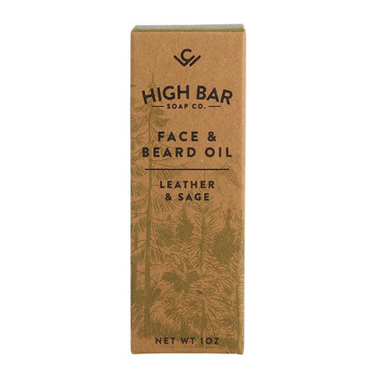 Cole Wheeler - High Bar Soap Co. Face + Beard Oil - Leather & Sage