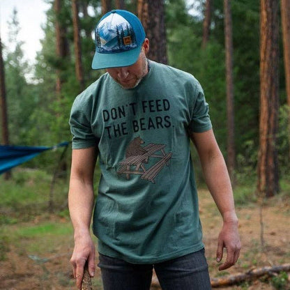 The Montana Scene - Don't Feed the Bears Unisex Tee - Washed Royal Pine