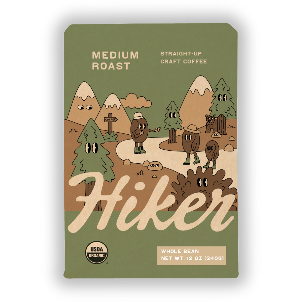 Hiker Coffee - Medium Roast, Ground Coffee, 12oz, Mycotoxin-Free