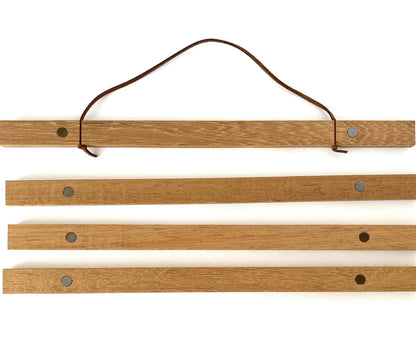Track Your Adventures - Teak Magnetic Hanging Frame (only with purchase of poster)