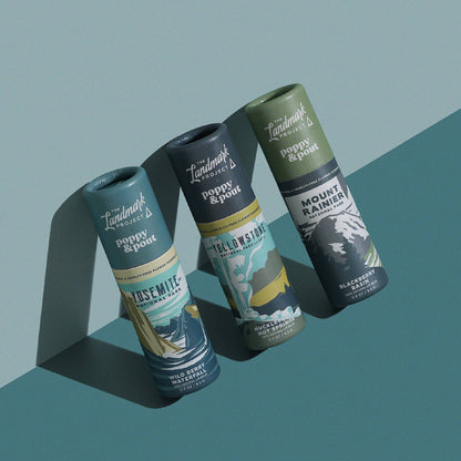 Poppy & Pout - Gift Set, Lip Balm Trio, The Landmark Project (Mountain)