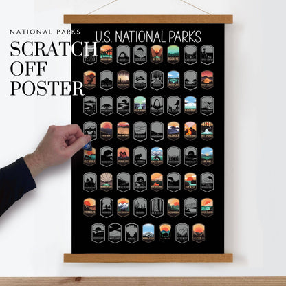 Track Your Adventures - 11x17 National Parks Scratch Off Poster