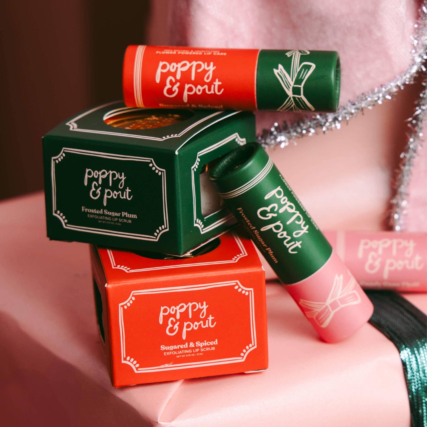Poppy & Pout - Limited Edition, Lip Balm, Holiday, Frosted Sugar Plum