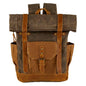 Cole Wheeler - Vintage Waxed Canvas and Leather Rolltop Backpack