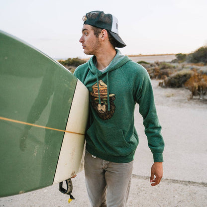 Smokey The Groovy Bear Hoodie Sweatshirt: Moss