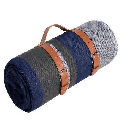 Picnic Blanket with Leather Tote Strap