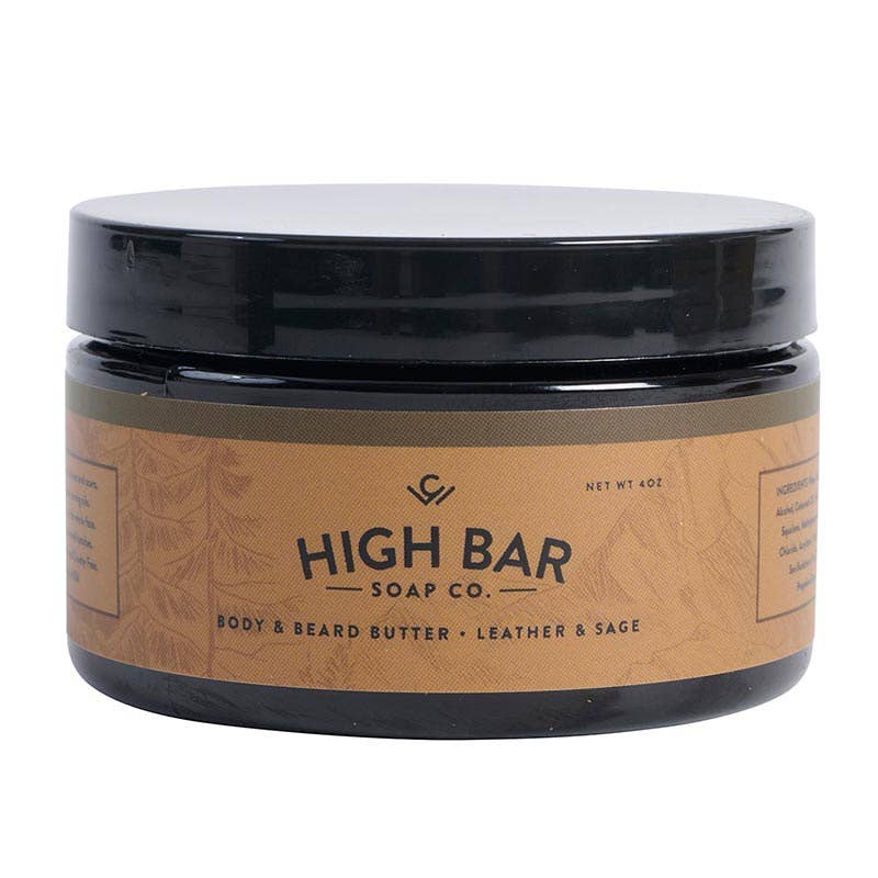 Cole Wheeler - High Bar Soap Co. Beard Butter - Leather & Sage