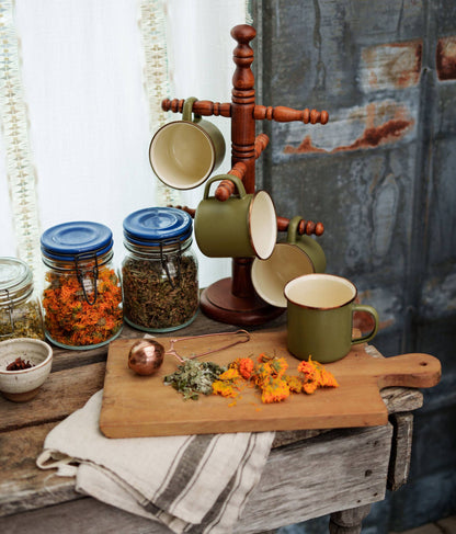 Barebones - Enamel 2-Tone Mug Set - Perfect for Coffee & Tea Cups