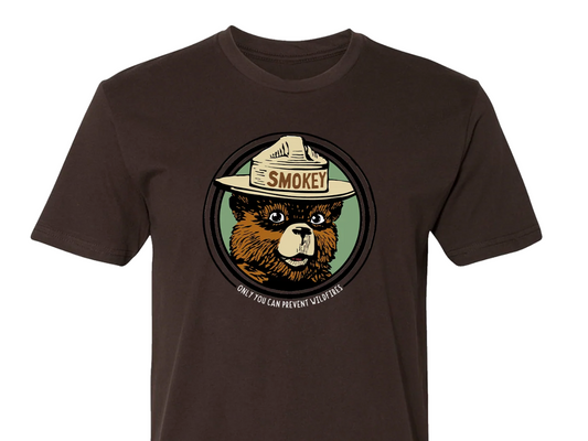 Smokey Vintage Bear Poly-Cotton T-Shirt
