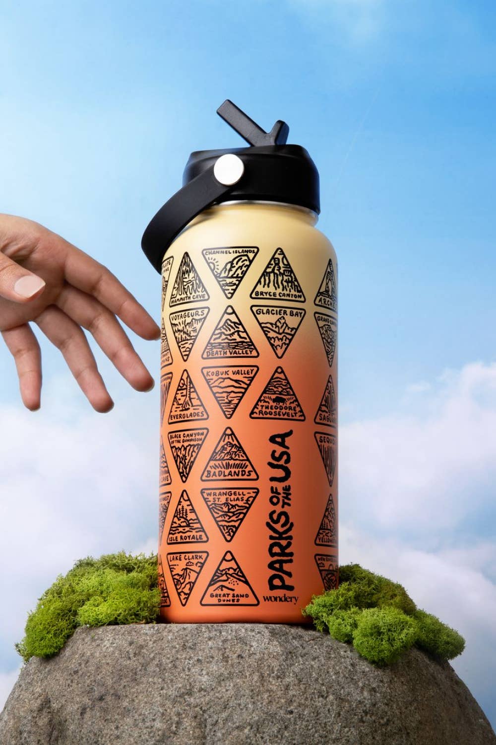 The Original Parks of the USA Bucket List Water Bottle 32oz