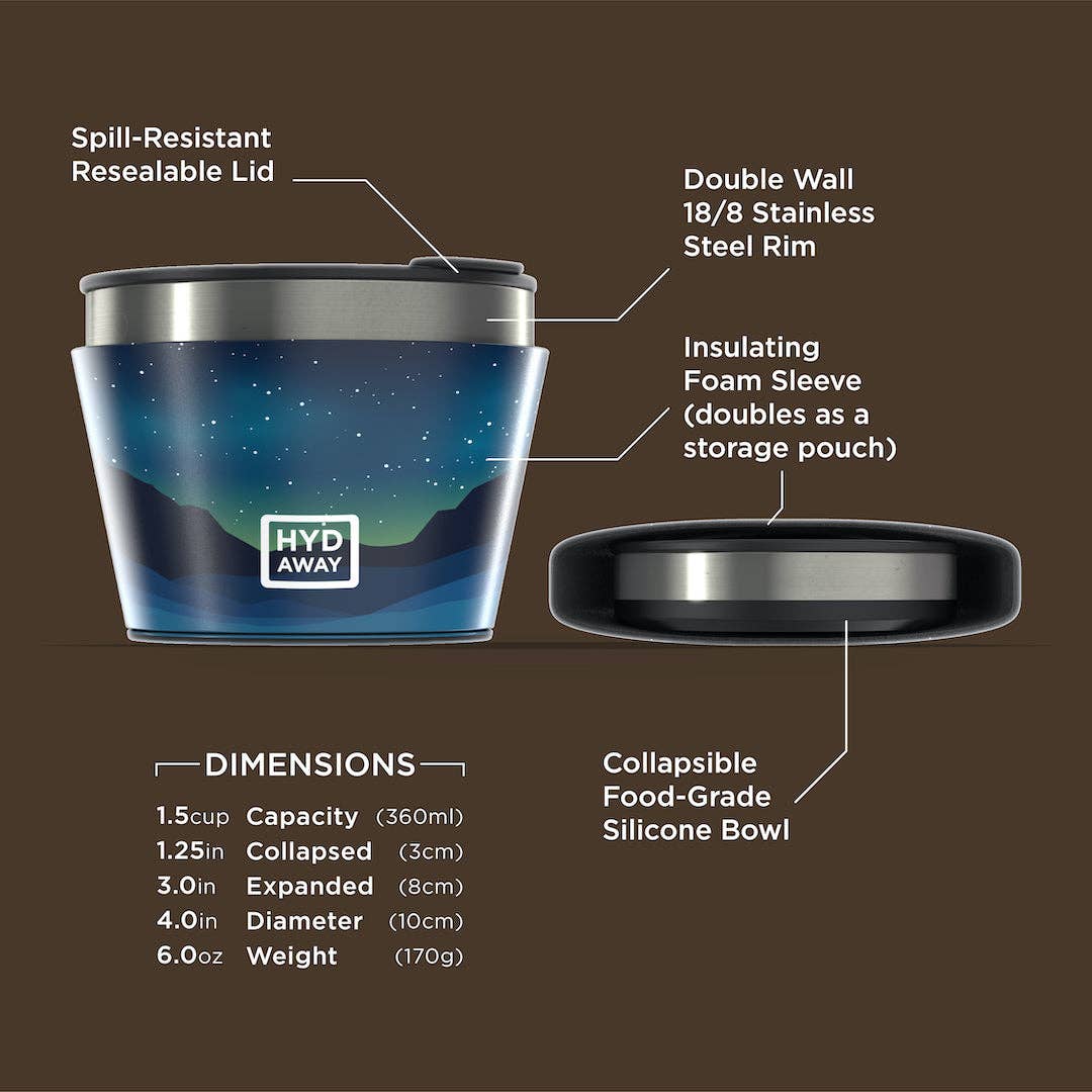 HYDAWAY - Collapsible Insulated Bowl | 1.5-Cup