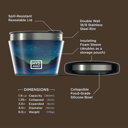 HYDAWAY - Collapsible Insulated Bowl | 1.5-Cup