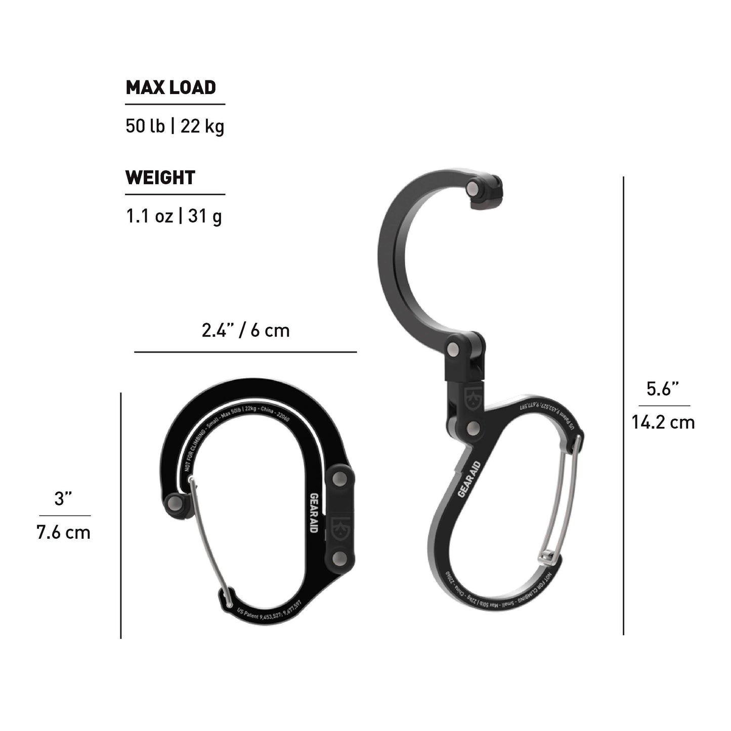 Heroclip Small: Stealth Black
