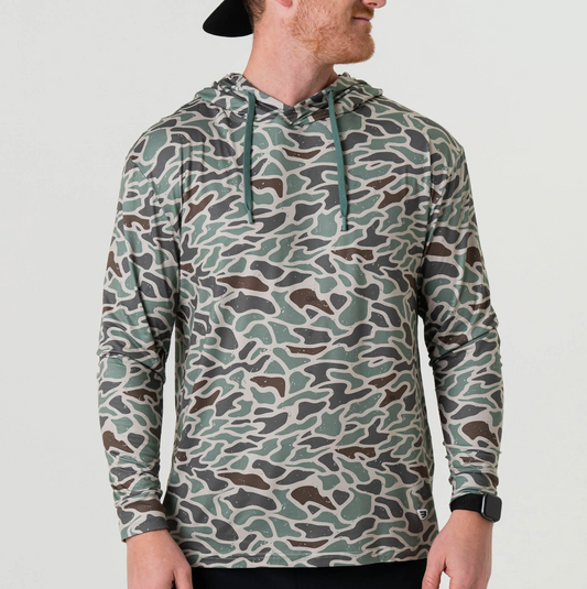 BURLEBO - Performance Hoodie - Retro Duck Camo
