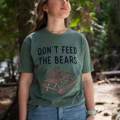 The Montana Scene - Don't Feed the Bears Unisex Tee - Washed Royal Pine