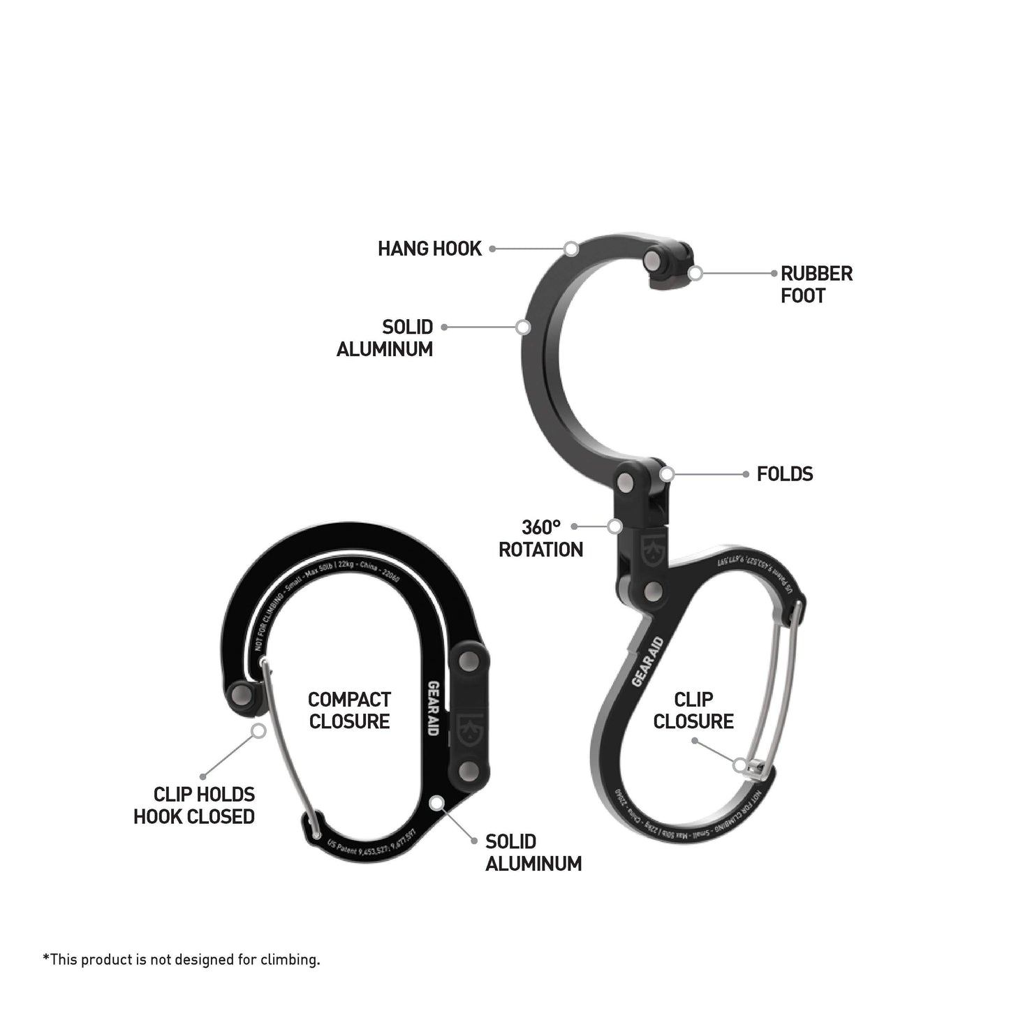Heroclip Small: Stealth Black