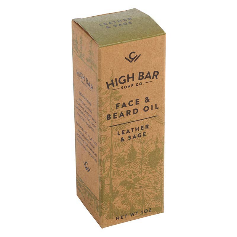 Cole Wheeler - High Bar Soap Co. Face + Beard Oil - Leather & Sage