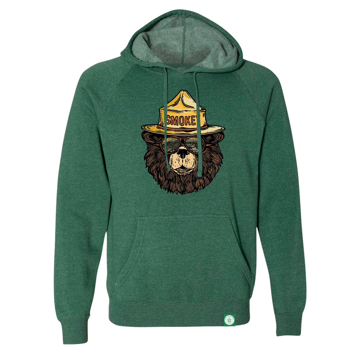 Smokey The Groovy Bear Hoodie Sweatshirt: Moss